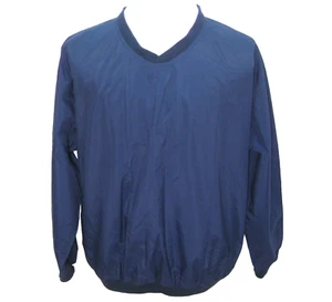 TOTES Men's (Size Medium) Solid Blue 100% Nylon Pullover Rain Jacket Golf Coat - Imagen 1 de 4