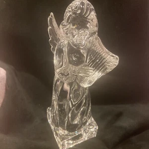 MIKASA Herald Collection Angelic Harp 8.25" Angel Figurine Full Lead Crystal - Picture 1 of 5