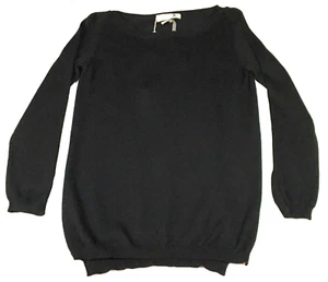Couture Du Cuir Womens Silk Cashmere Sweater Sz M Black 3/4 Sleeve NWT - Picture 1 of 10