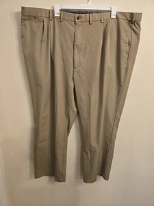 Haggar Pants Mens 54x30 Classic Cool Right Fit Performance Tan Big & Tall - Picture 1 of 6