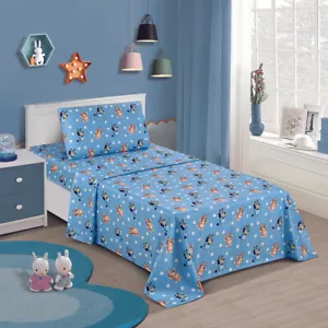 Bluey Set 3 pezzi lenzuola gemelle a pois blu per bambini - Foto 1 di 3