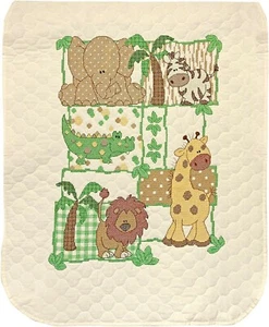Dimensions Stamped Cross Stitch Kit - Baby Kimba Quilt - Picture 1 of 2