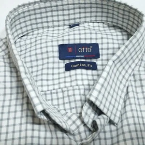 Otto Comfort Fit Long Sleeve Button Shirt 40CM  15.5 Neck 32 Sleeve - Picture 1 of 8