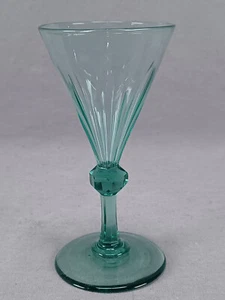 British Georgian Regency Blown Cut Flint Glass Green Wine Circa 1830 A - Picture 1 of 9