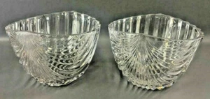 VILLEROY & BOCH Crystal Shell Bowl Lilian Platano 2 Serving Salad Bowls Deep - Picture 1 of 3
