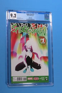 Spider Gwen #1 2015 tercera impresión CGC 9,2 páginas blancas muchas primeras apariciones clave - Imagen 1 de 7