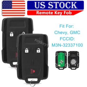 2 For 2014 2015 2016 2017 2018 Chevrolet Silverado 1500 2500 3500 Remote Key Fob - Foto 1 di 8
