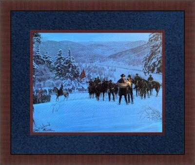 Mort Kunstler Civil War Print Confederate Winter Custom Framed - Image 1 of 2