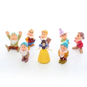 Snow White & The Seven Dwarfs Figure Set, 1993 Vintage Disney, Mattel, PVC - Picture 1 of 8
