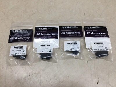 Lote de 4 Acopladores Rectos Keystone Caja Negra FM692 CAT6 Sin Blindaje Negro RJ45 Foto 1 de 4