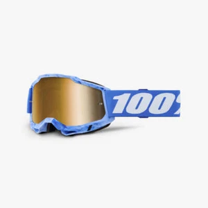 MASCHERA 100% ACCURI 2 SURSI MX CROSS OCCHIALI ENDURO ORO SPECCHIO - Foto 1 di 2