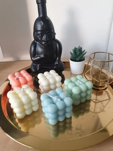 Bubble Cube Kerzen / Kerzengeschenk / Dekokerzen / Vegane Sojawachskerzen - Bild 1 von 6