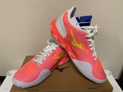 Mizuno Women’s Wave Enforce Tour AC White/Coral - Image 1 of 3