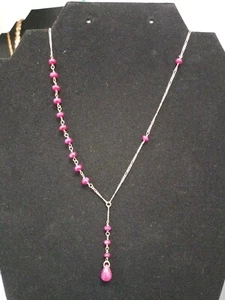 womens 14k gold ruby necklace - Picture 1 of 6