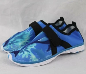 amawei kids water shoes slip on Size 3 Blue Black White - Picture 1 of 5