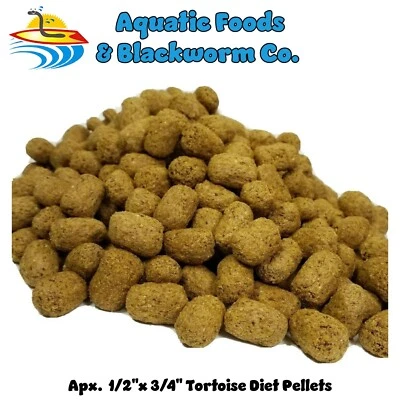 TORTOISE FOODS Tortoise Diet Large 1/2"x 3/4" Pellets for Tropical / Omnivorous Tortoise 2-lbs