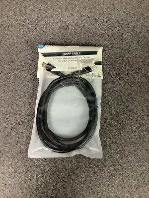 Onn 6 Foot HDMI Cable Black Great Sound And Picture M43D - Image 1 of 2