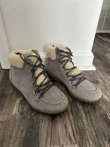 Sorel Women's Faux Fur Waterproof Boots Light Brown Size 9 Lace Up NL 3337-240 - Picture 1 of 8
