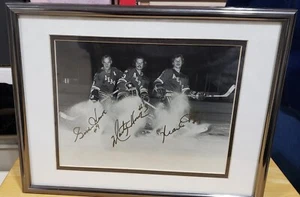 MARK MARTY & GORDIE HOWE SIGNED HOUSTON AEROS 8X10 MATTED TO 11X14 PHOTO - Picture 1 of 2