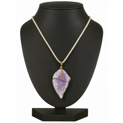 Colgante Amatista Racimo Natural 34g (8x4 cm) | Collar Cristal Curativo Foto 1 de 4