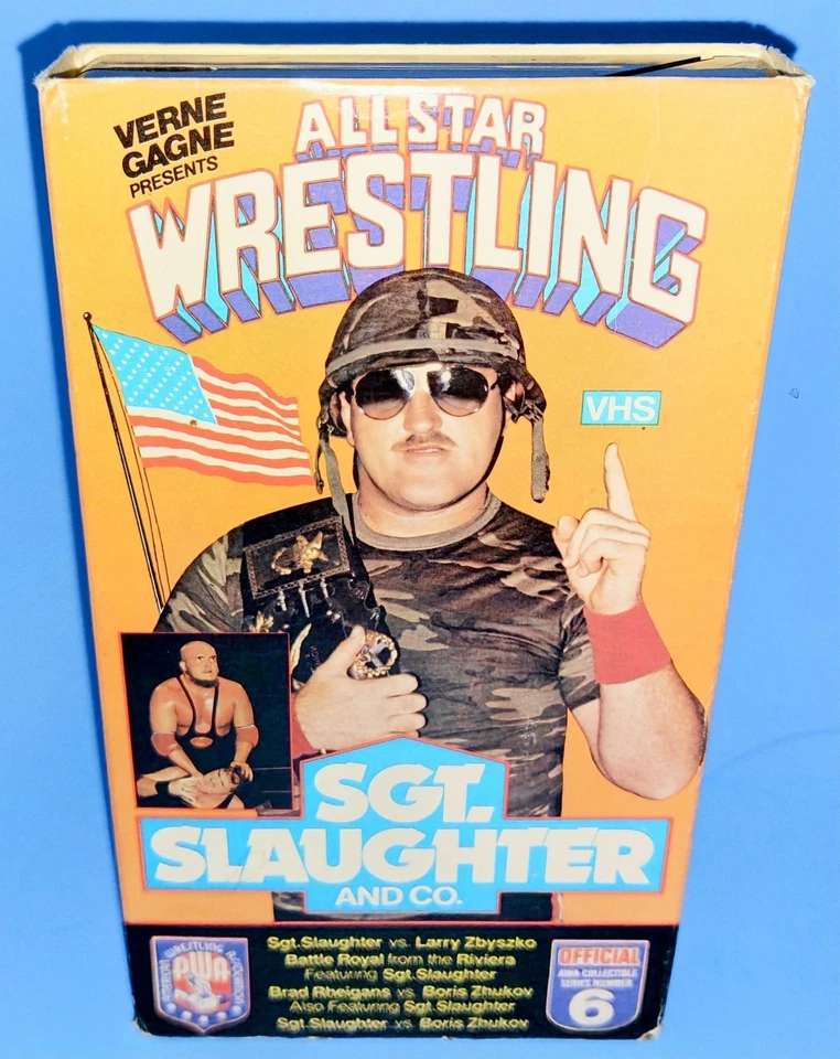 Verne Gagne Presents All Star Wrestling And Co. Sgt Slaughter RARE VHS AWA WWF - Image 1 of 4