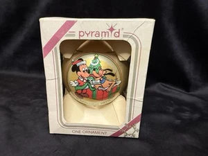 1979 Disney Pyramid Vintage Christmas Ornament Mickey And Pluto - Picture 1 of 2