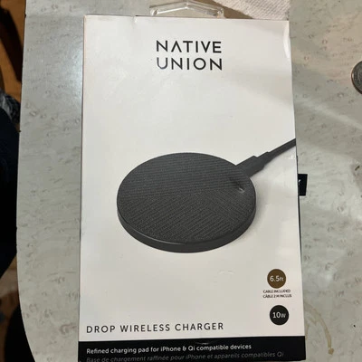Almohadilla de carga inalámbrica Native Union 10W Drop - Gris pizarra - DROP-GRY-FB Foto 1 de 4