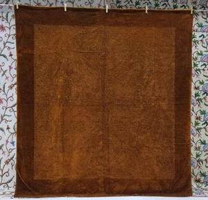 Vintage Goldbraun Samt Teppich/Überwurf 148x138cm  - Bild 1 von 12