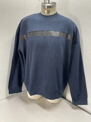 Armani Exchange Mens Soft Crew Neck Sweatshirt Logo Detail Size XXL Navy - Image 1 of 4
