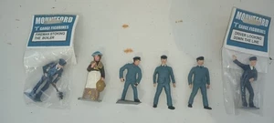 Gauge 1 10mm Figures x6 Driver Fireman Passenger NICE Whitemetal People - Picture 1 of 3