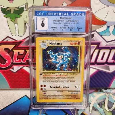 CGC 6 Machamp 8/102 1st Edition - Dutch - Base Set - Pokemon TCG - SHIPS FAST - Image 1 of 2