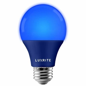 Luxrite A19 LED Blue Light Bulb 60W Equiv. UL Listed E26 Base Party Bulb - Picture 1 of 6