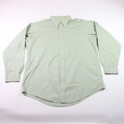 Brooks Brothers Shirt Mens 16.5 34/35 Non Iron Green Houndstooth - Image 1 of 4