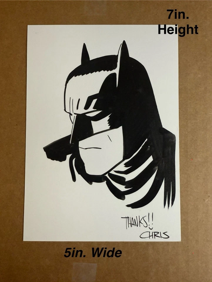Chris Samnee Batman Original Comic Art Sketch 5x7 - Image 1 of 1