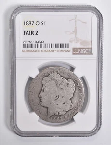FAIR 2 1887-O Morgan Silver Dollar NGC Lowball Low Ball *4553 - Picture 1 of 3