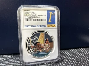 2017 NIUE Disney Moana & Maui NGC PF70 First Day Of Issue - Picture 1 of 5