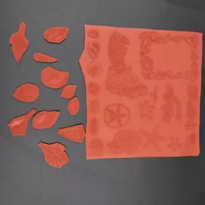 Sealife unmontierte Stempel Teilbogen 19 ungeschnitten 11 geschnittene Muscheln - Bild 1 von 7