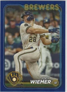 Joey Wiemer 2024 Topps Series 1 Royal Blue parallel #9 Brewers retail - Picture 1 of 1