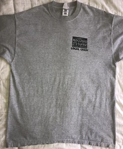 The Rolling Stones - 1997 Bridges to Babylon Tour - Local Crew T-Shirt - Grey XL - Picture 1 of 5