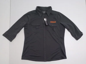 OSRAM shirt OGIO L size Employee working uniform blouse women gray polyester new - Picture 1 of 20