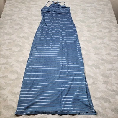 Tommy Bahama Dress Womens Small Blue Striped Sleeveless Maxi Spaghetti Straps - Image 1 of 4