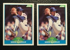 Greg Maddux Chicago Cubs 1989 Score Lot of 2 MINT CARDS Free Shipping