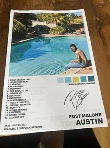 Post Malone Leinwand Papier Wandbild Album Cover für Musikliebhaber 8” x 12” - Bild 1 von 1