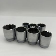 Lot (7) Pieces VTG CRAFTSMAN 3/4 DRIVE V SERIES SOCKETS USA MADE *Read For Sizes