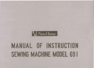 New Home 691 Janome  Instruction Manual User Guide: Coil Bound 45 Page - Picture 1 of 3