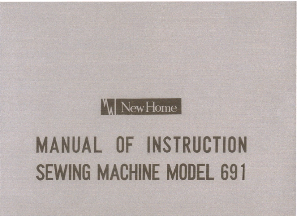 New Home 691 Janome  Instruction Manual User Guide: Coil Bound 45 Page - Image 1 of 3
