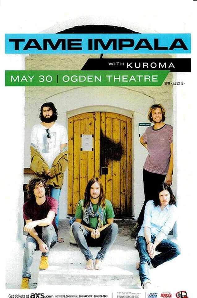 PÓSTER CONCIERTO TAME IMPALA KUROMA DENVER 2015 OGDEN Foto 1 de 1