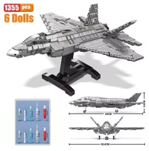 MOC F35 Fighter Jet Plane Modern 1355 Pcs Brick Building Model Display Set - Bild 1 von 2