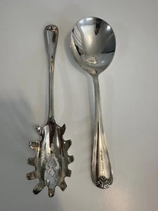 Gorham Heritage Versilbert Pasta Löffel/Servierer und großer Servierlöffel Italien - Bild 1 von 16