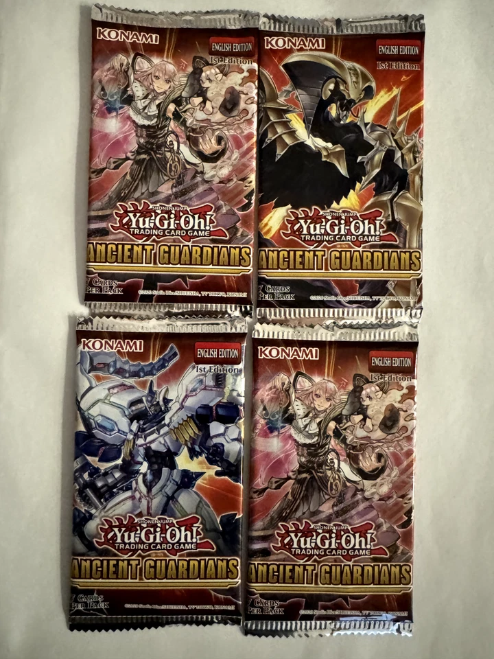 (Lot of 4) YU-GI-OH! ANCIENT GUARDIANS 1ST EDITION BOOSTER PACKS #1 - Image 1 of 1